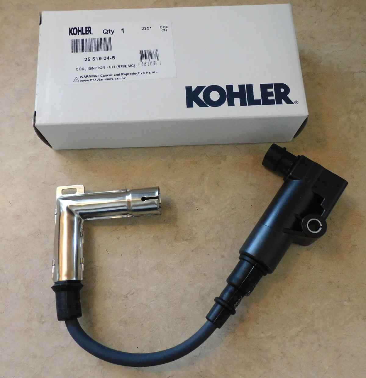 Kohler Ignition Coil Part No. 25 519 04-S