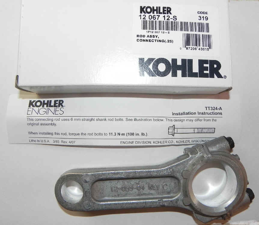 Kohler Connecting Rod - Part No. 12 067 12-S  25 Under Rod