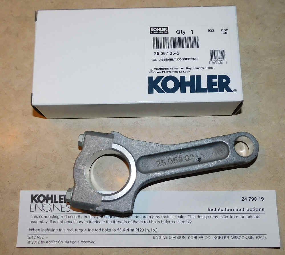 Kohler Connecting Rod - Part No. 25 067 05-S  25 Under Rod