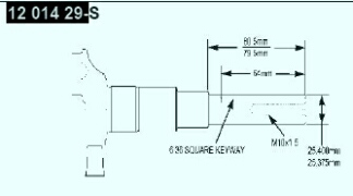 Kohler Crankshaft - Part No. 12 014 29-S