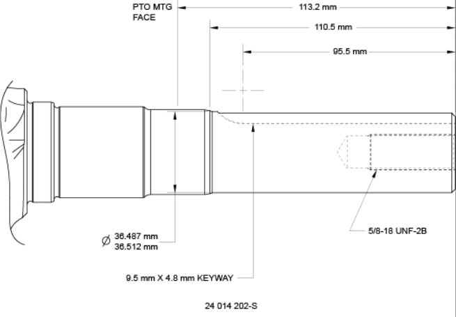 Kohler Crankshaft - Part No. 24 014 202-S