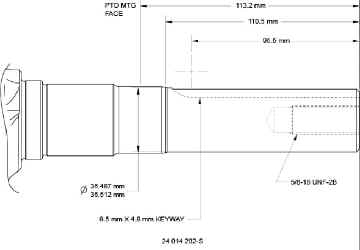 Kohler Crankshaft - Part No. 24 014 202-S