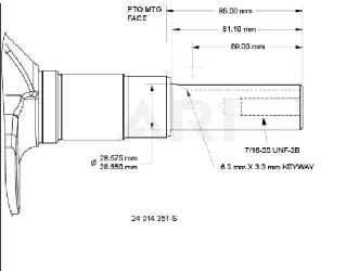 Kohler Crankshaft - Part No. 24 014 351-S