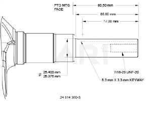 Kohler Crankshaft - Part No. 24 014 360-S