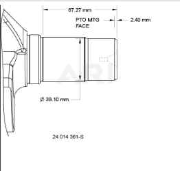 Kohler Crankshaft - Part No. 24 014 361-S