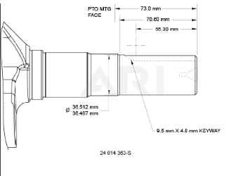 Kohler Crankshaft - Part No. 24 014 363-S