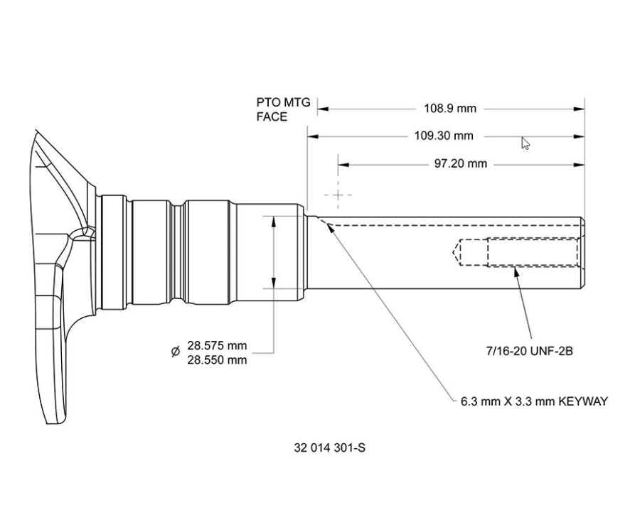 Kohler Crankshaft - Part No. 32 014 301-S