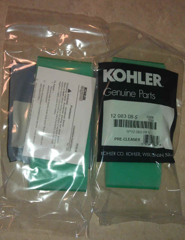 Kohler Air Filter Part No 12 083 08-S