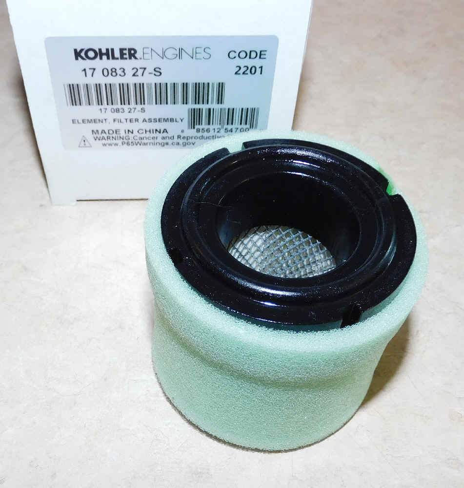 Kohler Air Filter Part No 17 083 27-S