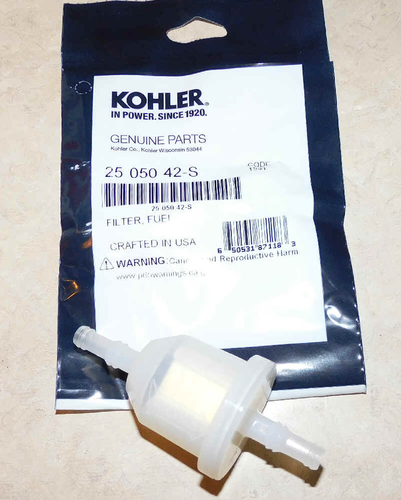 Kohler Fuel Filter Part No 25 050 42-S