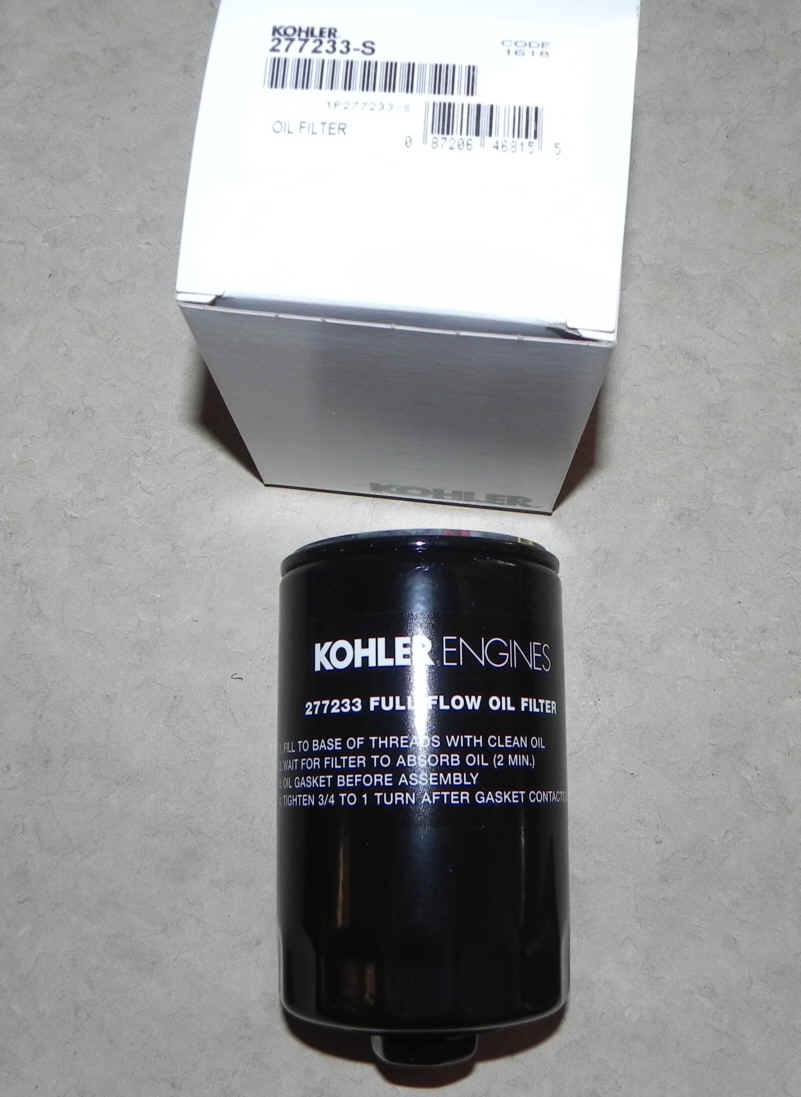 Kohler Oil Filter Part No 277233-S
