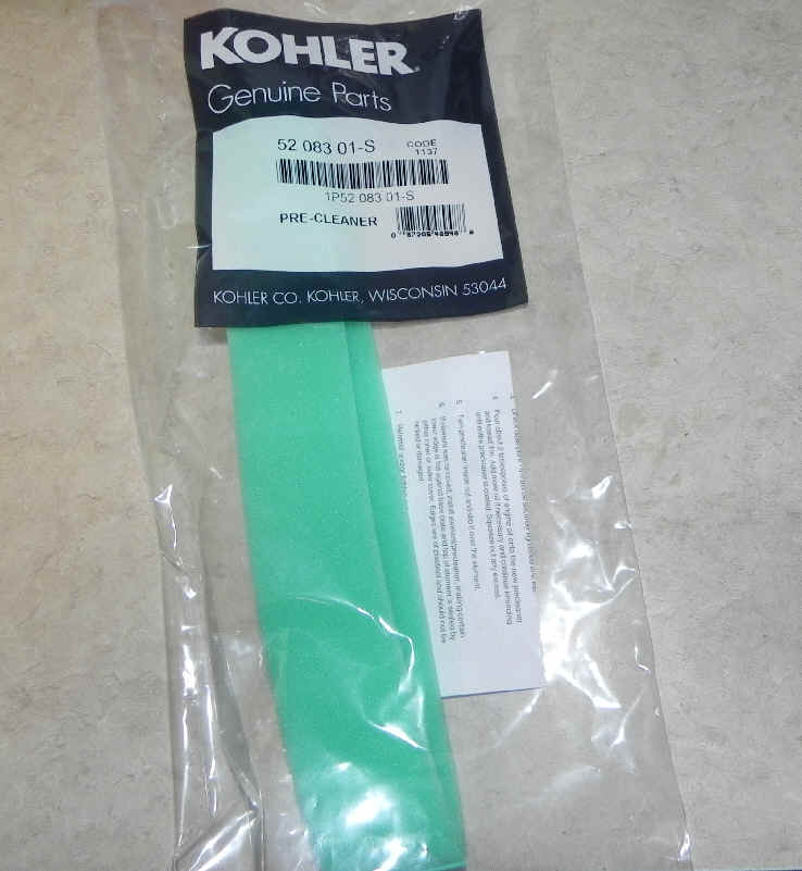 Kohler Air Filter Part No 52 083 01-S