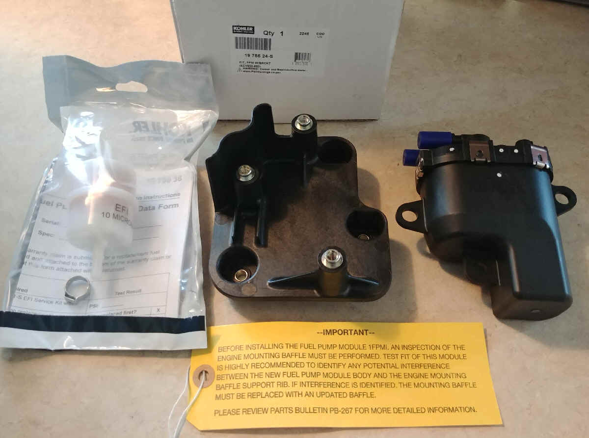 Kohler Fuel Pump - Part No. 19 755 24-S