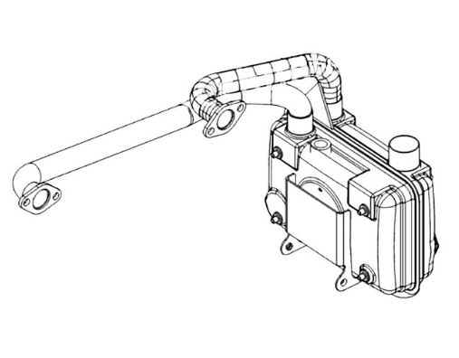Kohler Muffler - 24 068 161-S Starter Side Muffler