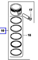 Kohler Piston Assembly - Part No. 12 874 03-S