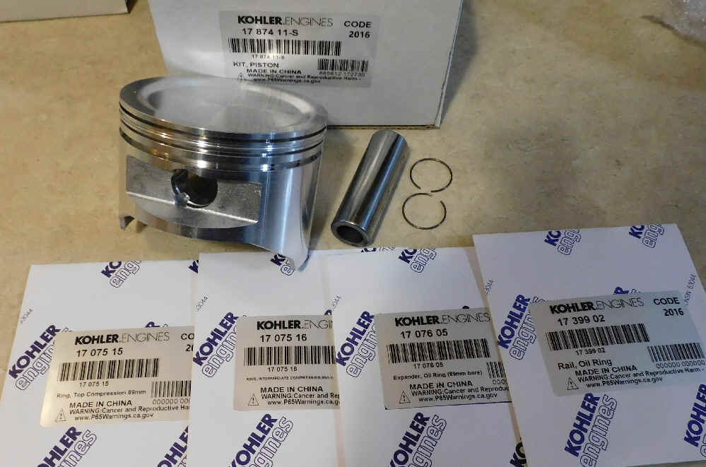 Kohler Piston Assembly - Part No. 17 874 11-S