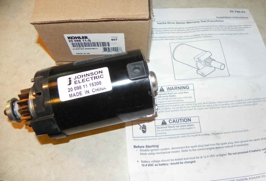 Kohler Electric Starter 20 098 11-S