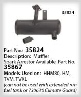 Tecumseh Muffler - Part No. 35824