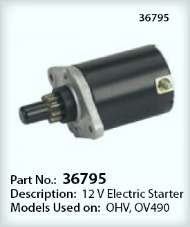 Tecumseh Electric Starter Part No. 36795