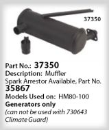 Tecumseh Muffler - Part No. 37350