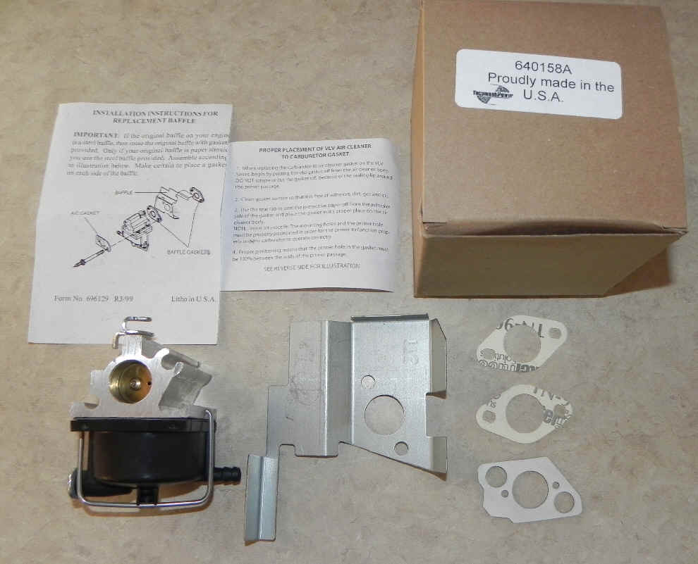 Tecumseh Carburetor Part No.  640158 AKA 640158A